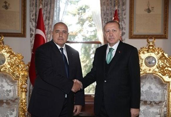 Премиерът Бойко Борисов и турският президент Реджеп Ердоган СНИМКА: Ройтерс
