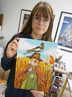 Виктория с пастелната рисунка, донесла й най-високото отличие на ЮНЕСКО
Снимка: Колорит