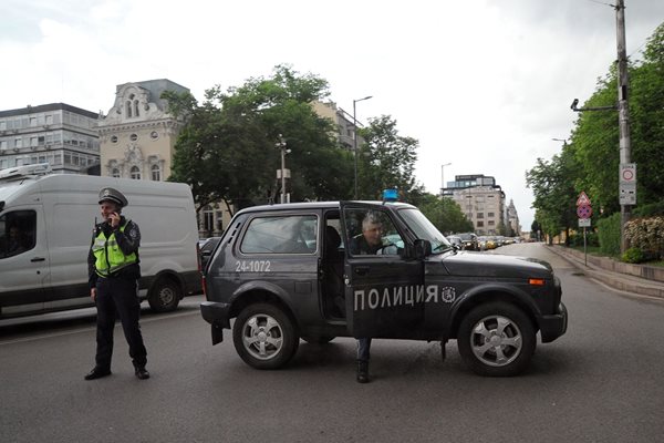 Центърът на София е затворен от полицията заради официалното посещение в България СНИМКА: Владимир Стоянов