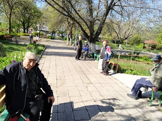 Възрастните се разхождат единствено в градината на дома.