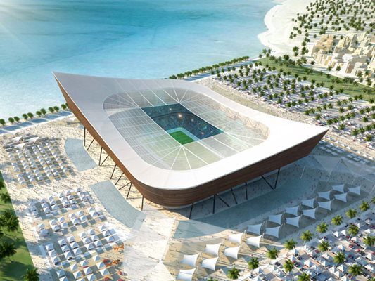 Ето как трябва да изглежда ултрамодерният стадион "Ал-Шамал" в Доха