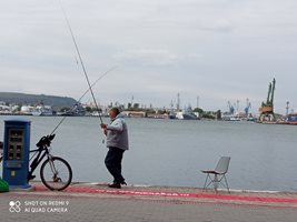 Варненският рибар лови чернокопи на дънно олово и повод 1,50 със стръв морски червей.
