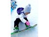Дичо и Карина учат дъщеря си да кара сноуборд