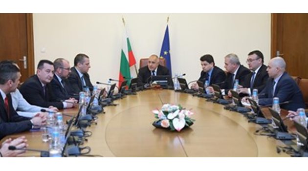 Борисов се срещна със синдикатите на МВР  СНИМКА: Правителствената пресслужба