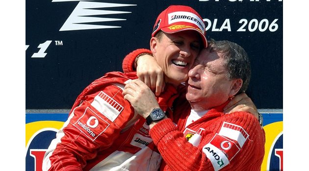 Михаел Шумахер с Жан Тод в щастливите им времена във "Ферари"