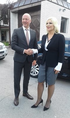 Росен Желязков и вицепремиерката на Сърбия Зорана Михайлович СНИМКА: Марияна Бойкова
