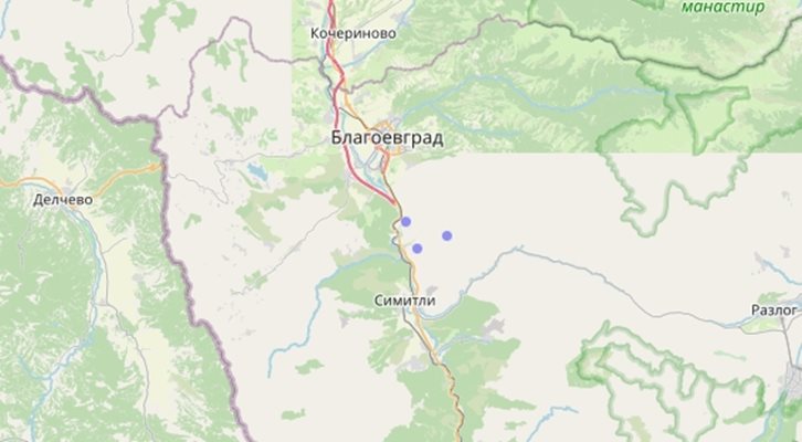 У нас земетресение е било регистрирано между Благоевград и Симитли
СНИМКА: НИГГГ-БАН