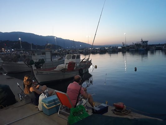 Пристанището на Платамонас е рай за риболовците