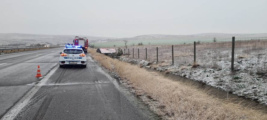 Зрелищната катастрофа на АМ "Тракия" е станала в района на км.339 край село Вратица