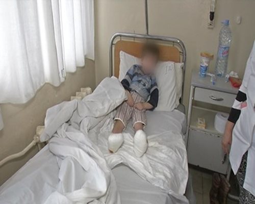 Премръзналото дете в Областната болница във Велико Търново. Снимка Архив
