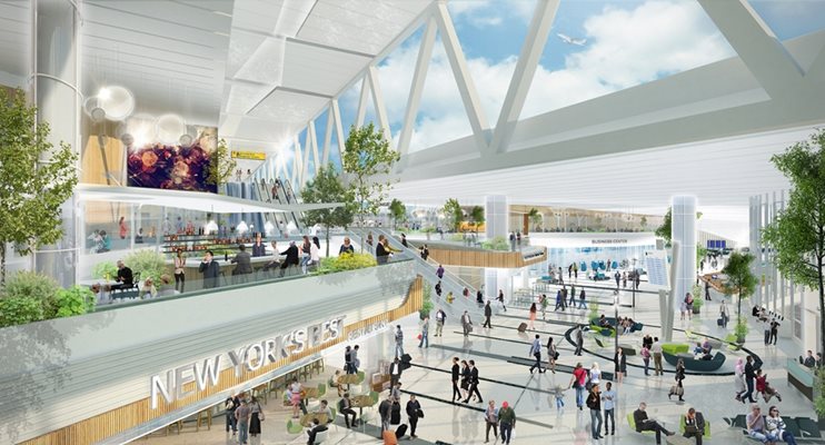 Визуализация на проекта на летище Ла Гуардия в Ню Йорк