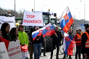Протест на фермери блокира границата между Чехия и Словакия (Галерия)