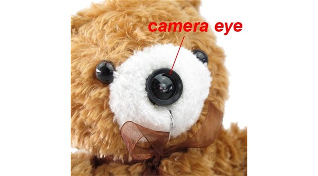 МЕЧО ПУХ: Вместо сладкото носле плюшената играчка е снабдена с чувствителна камера.
