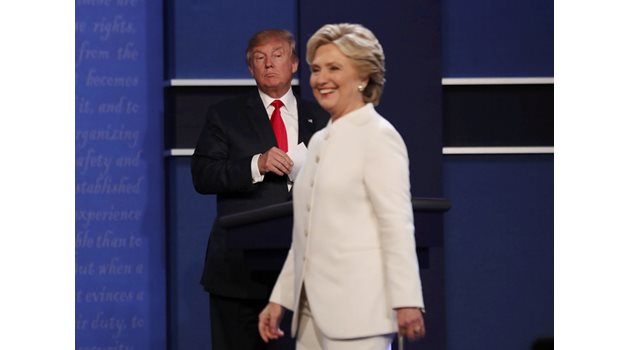 Доналд Тръмп и Хилари Клинтън на дебата