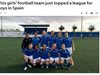 Женски футболен отбор от Испания първи в първенство за мъже