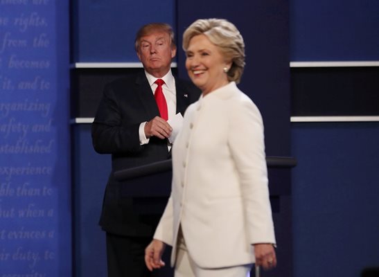 Доналд Тръмп и Хилари Клинтън на дебата
