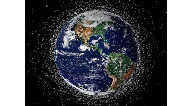 Това е малка част от сателитите, които са разположени около Земята. 