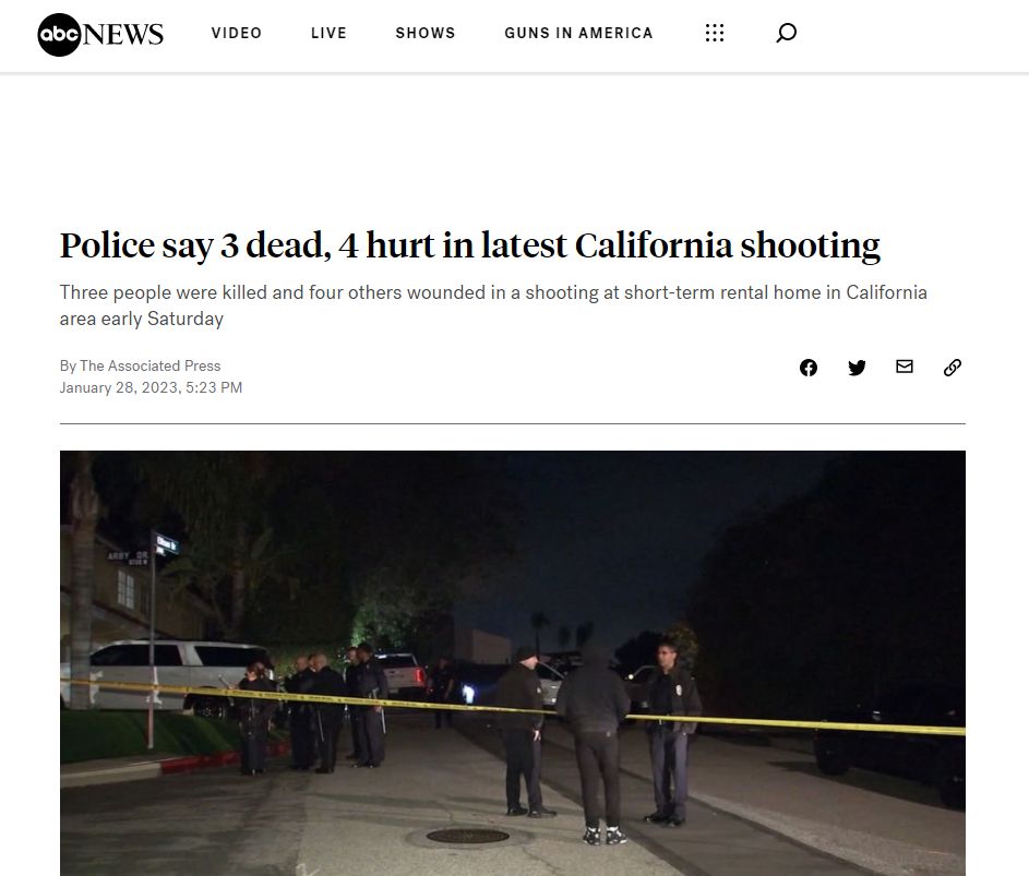 Стрелба в Лос Анджелис, най-малко трима са убити, а 4-има - ранени  (Видео)