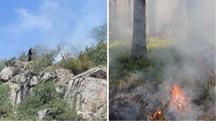 Пожар гори край сарая на Ахмед Доган