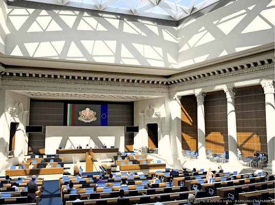 Новата пленарна зала, в която ще заседават депутатите ще бъде готово през август 2018г. СНИМКА: Архив