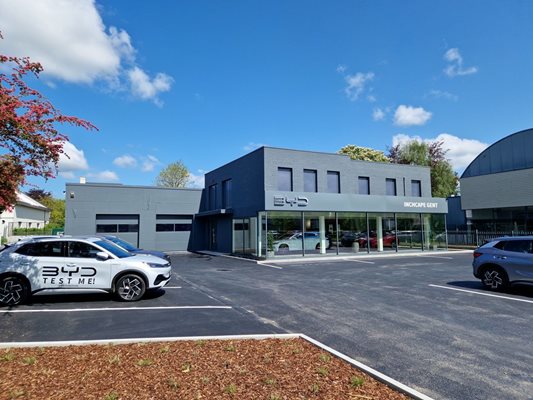 BYD вече разполага с половин дузина модерни продажбено-сервизни центрове в Белгия.