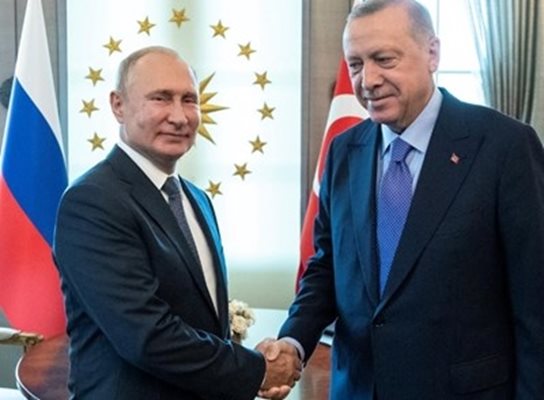 Владимир Путин и Реджеп Ердоган СНИМКА: Ройтерс
