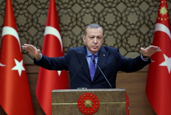 Президентът на Турция Реджеп Ердоган произнесе реч, в която спомена Кърджали, на официална церемония в Бурса. Снимка РОЙТЕРС