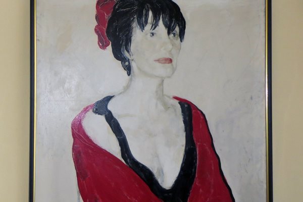 Портретът на Йорданка Христова, нарисуван от Светлин Русев