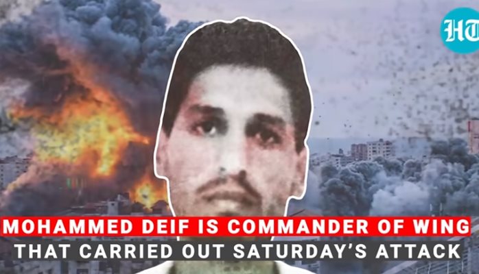 Военният командир на “Хамас” Мохамед Дейф има само три снимки - една отпреди 20 г., втора с маска и трета, на която се вижда само силуетът му.
КАДЪР: Youtube/Hindustan Times
