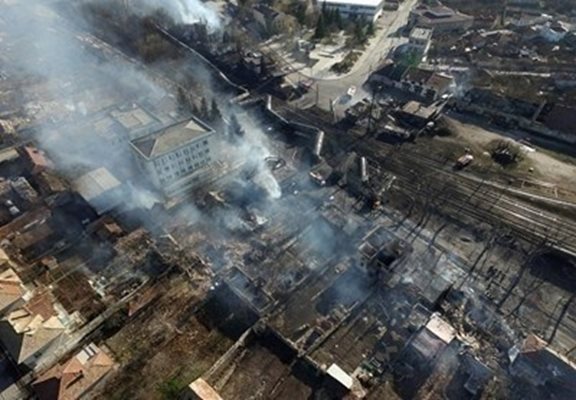 Гарата в Хитрино след инцидента СНИМКА: Ройтерс