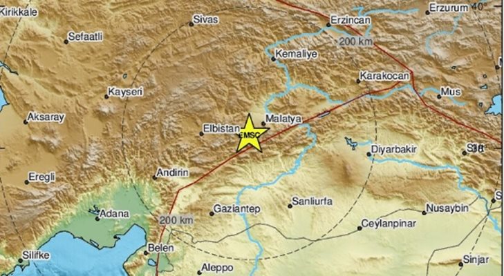 Земетресение с магнитуд 3,9 удари Югоизточна Турция
СНИМКА: Европейско-средиземноморския сеизмологичен център