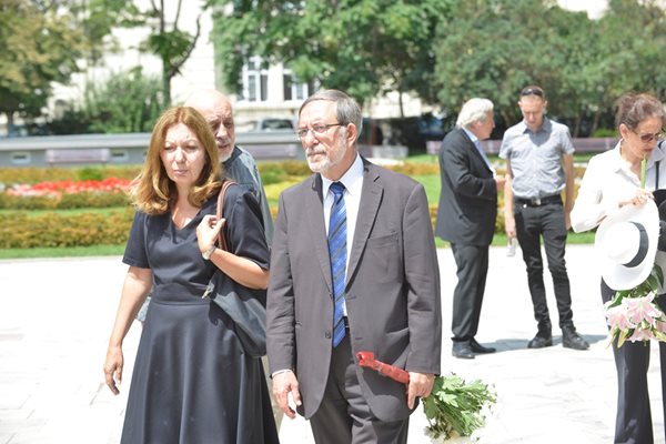 Филип Димитров със съпругата си Елена