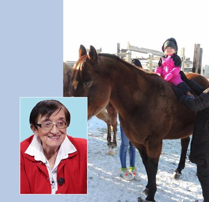 Малката язди кон в Минесота, където живее другата й баба Джоелин / Снимки: Личен архив