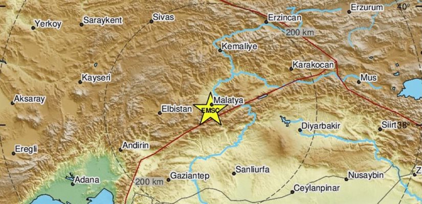 Земетресение с магнитуд 5,2 е регистрирано днес в Източна Турция
СНИМКА: Европейско-средиземноморският сеизмологичен център