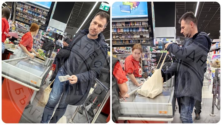 Косьо Филипов пазарува със своя торбичка