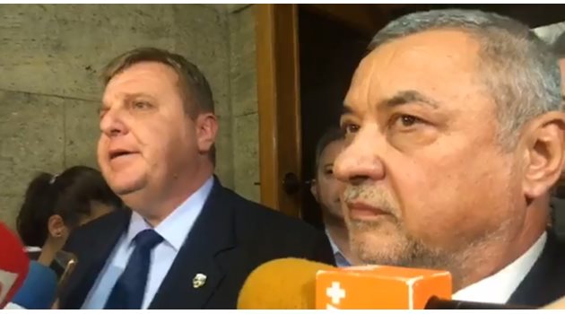 Каракачанов и Симеонов говориха заедно пред медиите след 2-часовата среща.