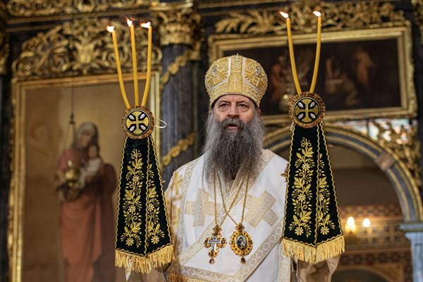 Сръбският патриарх Порфирий. Снимка: Архив