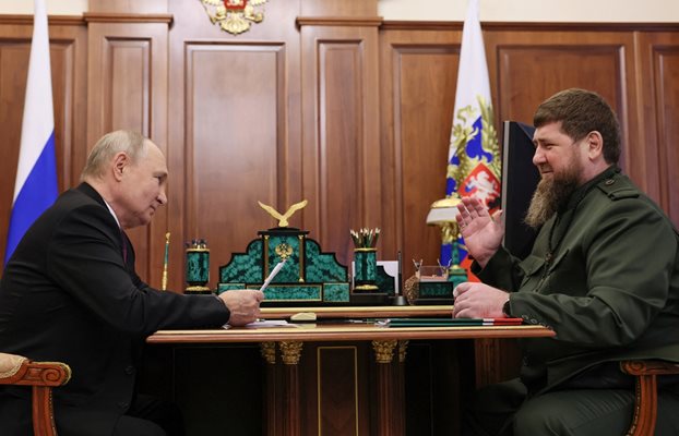 Владимир Путин се срещна с чеченския лидер Кадиров Снимка: Ройтерс