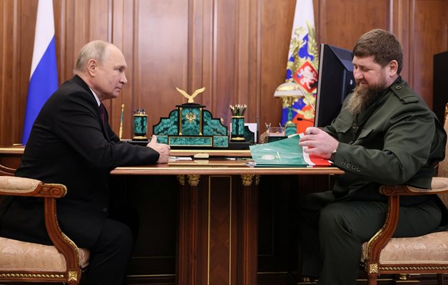 Владимир Путин се срещна с чеченския лидер Кадиров Снимка: Ройтерс