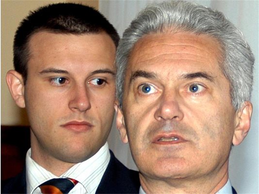 Лидерът на "Атака" Волен Сидеров и Димитър Стоянов (вляво) Снимка: Архив
