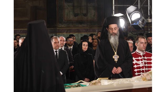 Олеся Илашчук на заупокойната литургия за патриарх Неофит СНИМКА: Георги Кюрпанов-Генк
