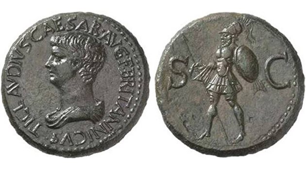ЦЕННОСТ: Бронзова монета на император Британик, открита в крепостта Сердика.