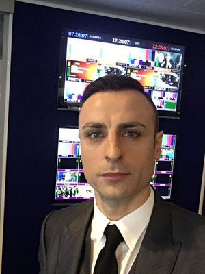 Димитър Бербатов по време на гостуването си в CNN.