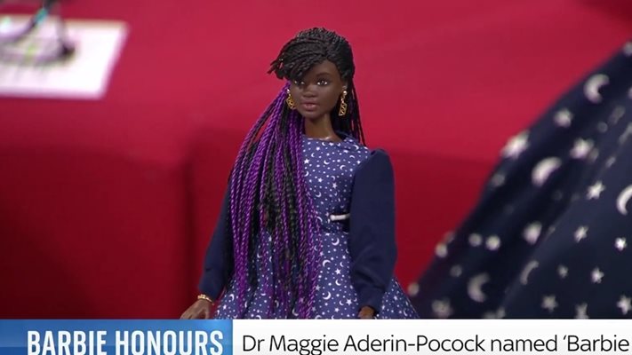 Показаха нова кукла Барби, вдъхновена от чернокожа жена учен
Кадър: Sky news/ Twitter