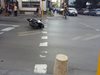 Катастрофа на кола и мотоциклет на "Раковски" в София (Снимки)