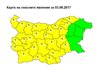 Жълт код за гръмотевична активност е в сила за 24 области на страната утре