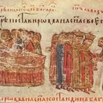 Смъртта на цар Петър, миниатюра от Ватиканския препис на Манасиевата летопис Илюстрация: Уикипедия