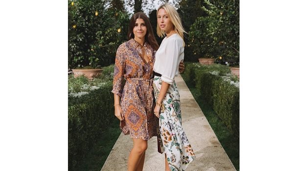 Мафалда и дъщерята на гръцкия принц Павел Олимпия на Седмицата на модата в Ню Йорк.