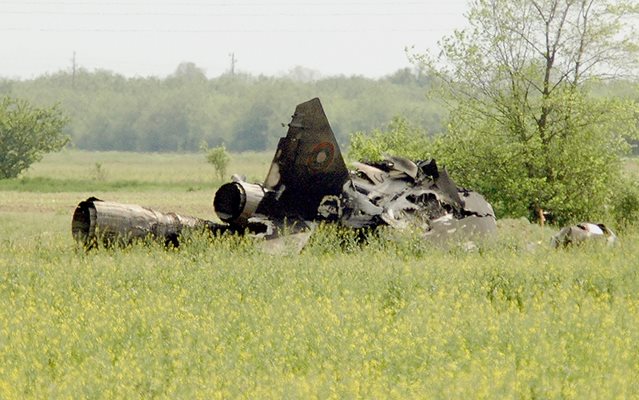 Падналият през 2012 г. МиГ-29
