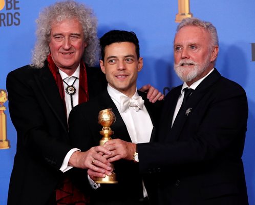 "Бохемска рапсодия" спечели две награди "Златен глобус", включително и за най-добър филм. СНИМКА: РОЙТЕРС